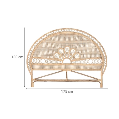 Cabecero de Cama de Bambú y Ratán Natural MB-220499