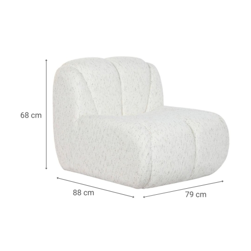 Sillón Puff Tapizado en Poliéster 79 cm MB-220505