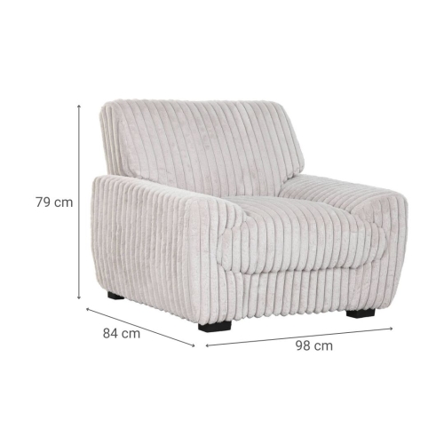 Sillón Bajo en Poliéster Beige MB-219485