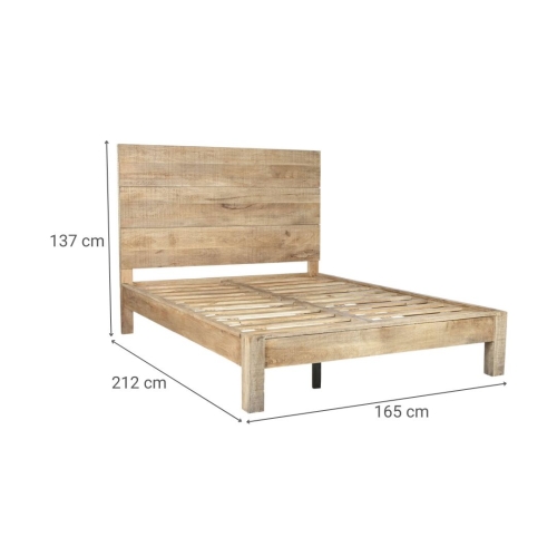 Cama Estructura de Mango Natural 165 cm MB-219431
