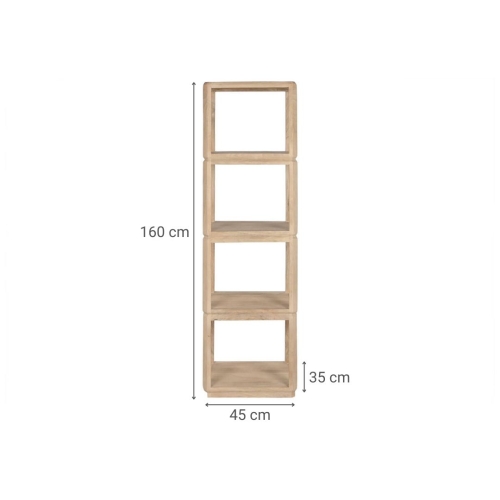 Estantería de Madera de Mango Natural 45 cm MB-212687