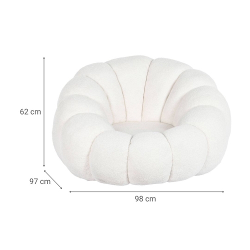 Sillón Giratorio Tapizado en Borreguito de Poliéster MB-205765
