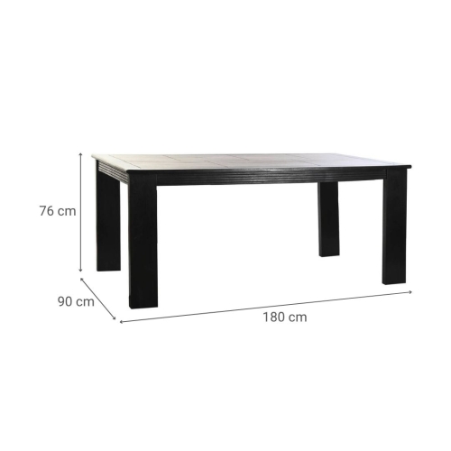 Mesa de Comedor de Madera Marrón Oscuro MB-197180
