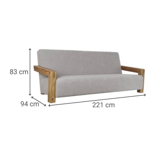 Sofá en Madera Reciclada Tapizado en Poliéster MB-207606