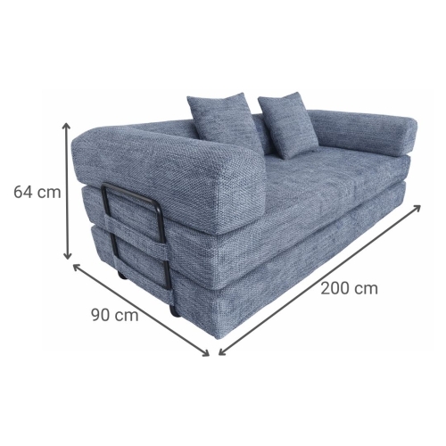 Sofá de 3 Plazas Tapizado Gris Claro MB-226666