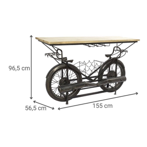 Botellero Industrial Estructura de Metal y Mango Moto MB-161865