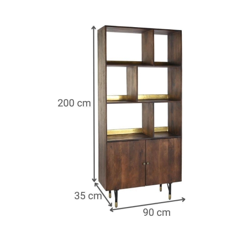 Estantería de Madera de Mango con Puertas MB-200183