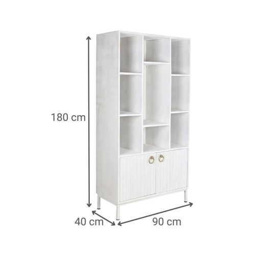 Estantería de Salón Blanca con 2 Puertas MB-200593