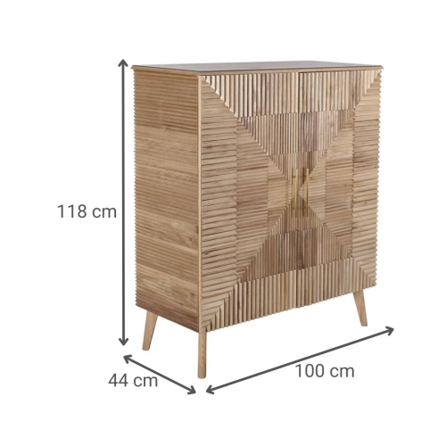 Aparador de Madera Paulownia MDF 100 cm MB-201432
