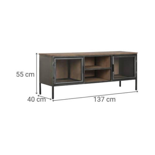 Mueble TV de Madera y Metal Natural MB-208536