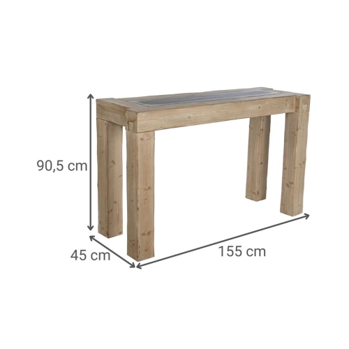 Consola de Madera Natural Abeto MDF MB-209219