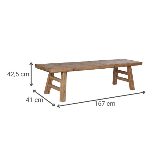 Mesa de Centro de Olmo Macizo 167 cm Natural MB-210647