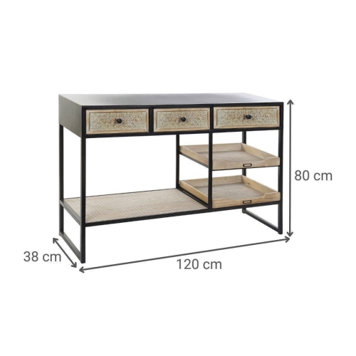 Consola de Metal y Madera con Cajones MB-211202