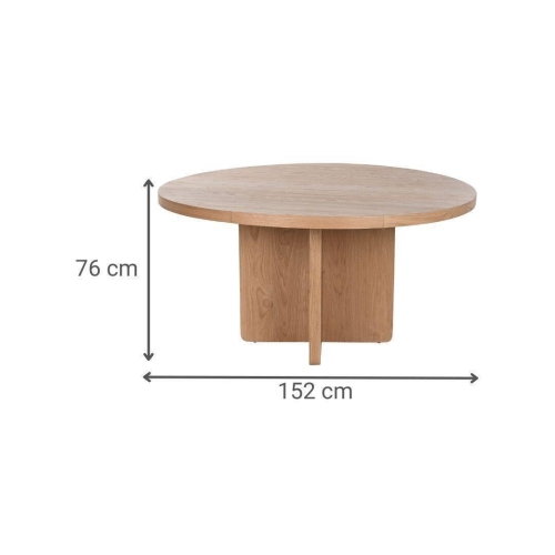 Mesa de Comedor Redonda en Roble MDF MB-211514