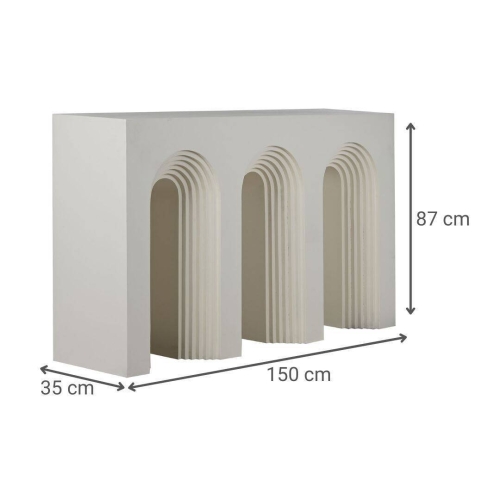 Consola de Madera de Mango Blanca 150 cm MB-213353