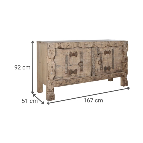 Aparador de Madera de 167 cm con 2 Puertas MB-213891