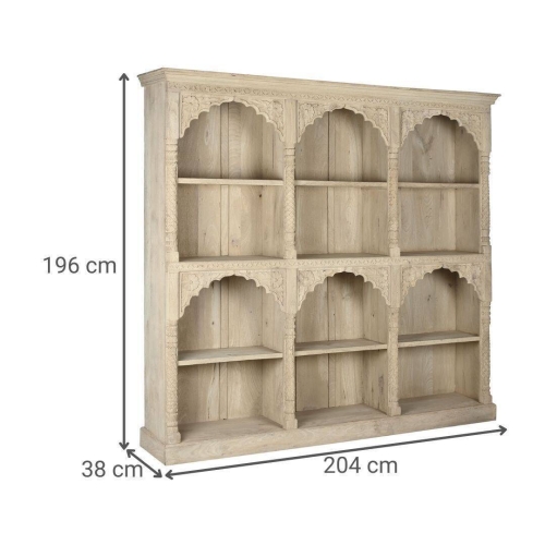 Estantería de Madera Tallada a Mano 204 cm MB-213893