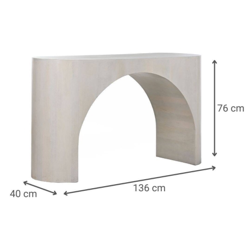 Consola de Madera de Mango Blanco MB-214817