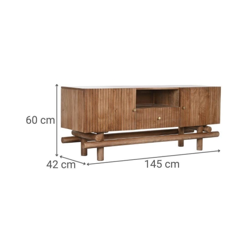 Mueble TV de 145 cm de Madera de Mango Acabado Natural MB-215096