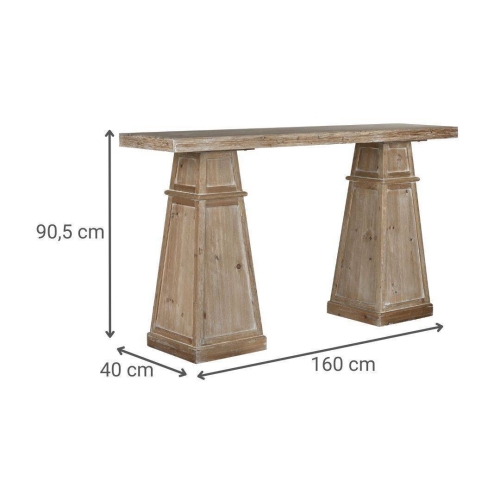 Consola de Madera MDF Decapé Natural MB-216305