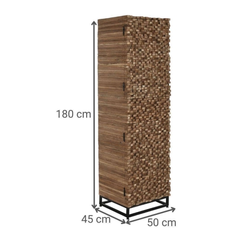 Armario de Madera Teca Reciclada 4 Puertas MB-217248