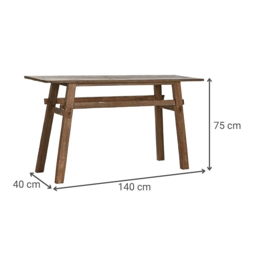 Consola de Madera Teca Reciclada Natural MB-217307