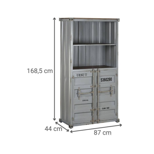 Estantería Industrial Metal y MDF Container Color Gris MB-217354