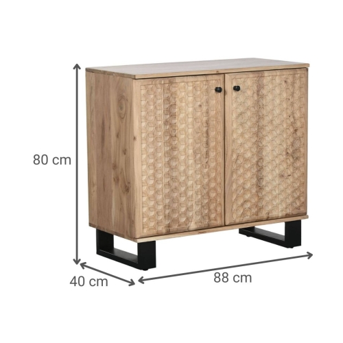 Aparador de Madera de Acacia y Metal MB-219453