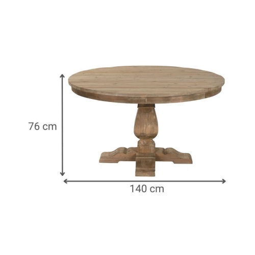 Mesa de Comedor Redonda de Madera Reciclada MB-219474