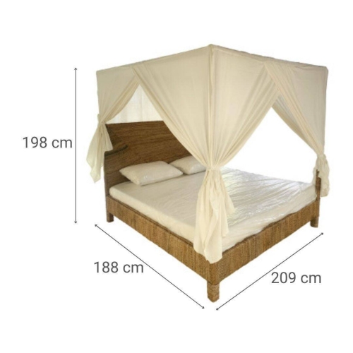Cama de Fibra de Banana y Madera de Teca MB-220068