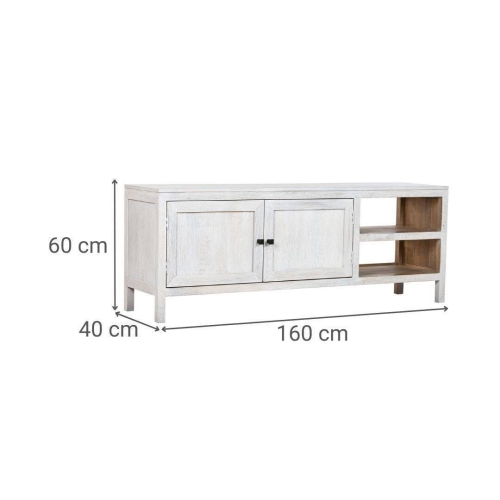 Mueble TV Estructura de Mango Blanco de 160 cm MB-220149