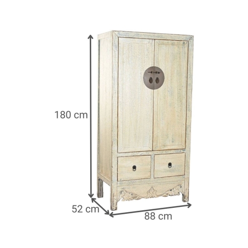 Armario de Madera de Abeto Tallada Natural MB-220526