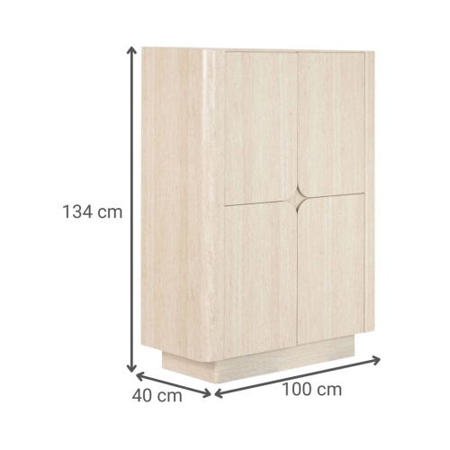 Armario de Madera Símil Travertino Beige MB-221948