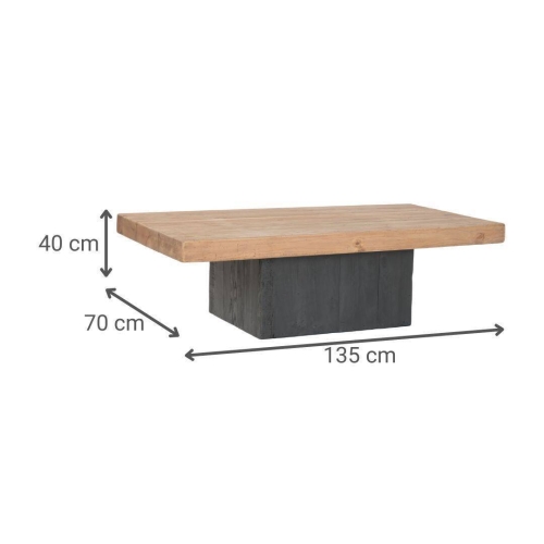 Mesa de Centro de Madera Reciclada y Pino 135 cm MB-222931