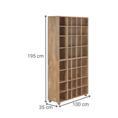 Estantería de Madera de Mango Marrón MB-223086