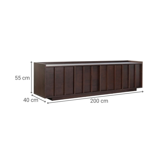 Mueble TV Estructura de MDF con 4 Puertas MB-224126