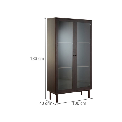 Vitrina de Salón en MDF con Puertas de Cristal MB-224127