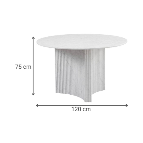Mesa de Comedor Redonda con Superficie de Granito MB-226677