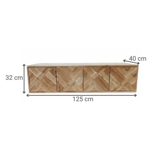 Mueble TV Flotante en Madera de Acacia MB-227290