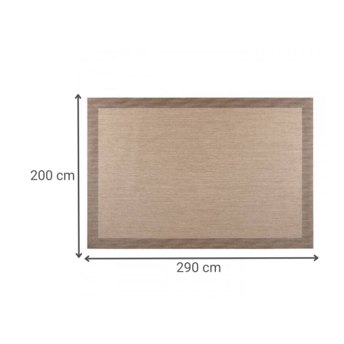 Alfombra de Vinilo Resistente Beige Toast 200x290 cm AE2997