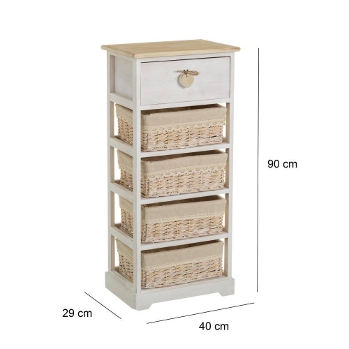 Mueble de 1 Cajón y 4 Cestas SWEET HEART 98969