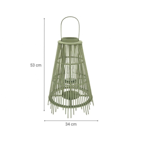 Farol de Madera de 53 cm Verde CONIC