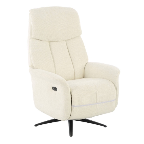 Sillón Relax Eléctrico Tapizado en Tela Beige ALBAYZIN