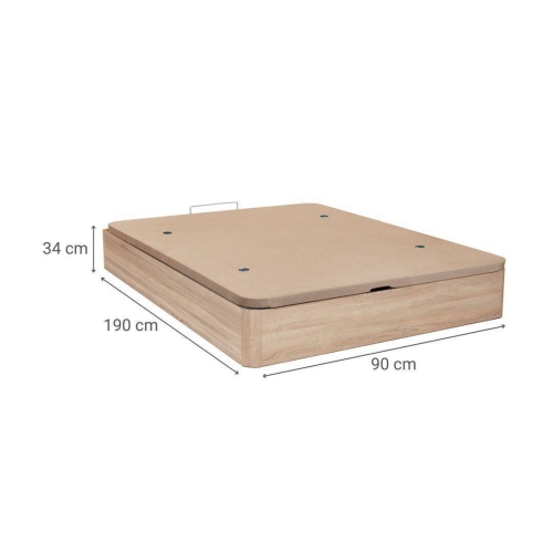 Canapé Abatible 90x190 cm con Tapa 3D KRAFT CM-0110