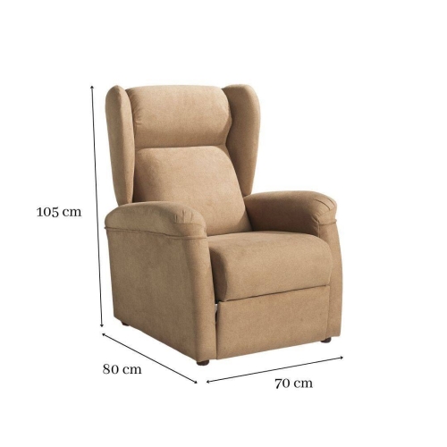 Sillón Relax Tapizado en Tela Modelo Luna