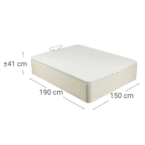 Canapé Abatible Naturbox 2.0 PLUS Blanco 150x190 PIKOLIN AP11547