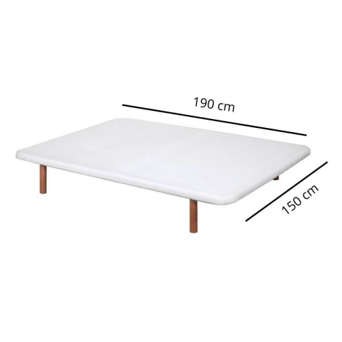 Divanlín Base Tapizada Blanco 150cm x 190cm DL27053