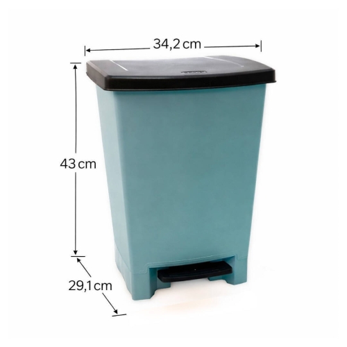 Cubo de Plástico BIN 25 L Color Azul 260664