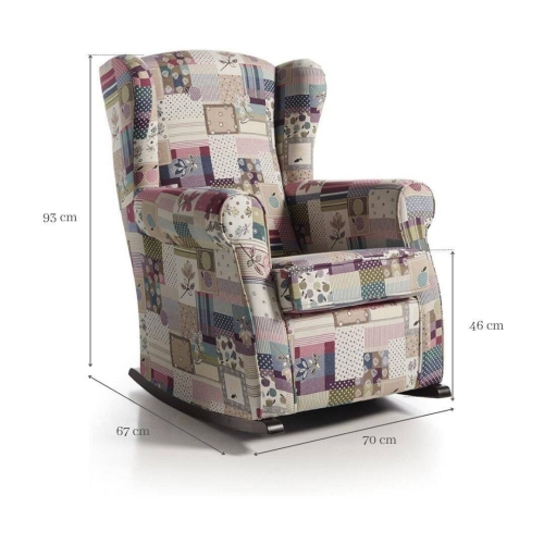 Butaca Balancín con Efecto Patchwork SONIA