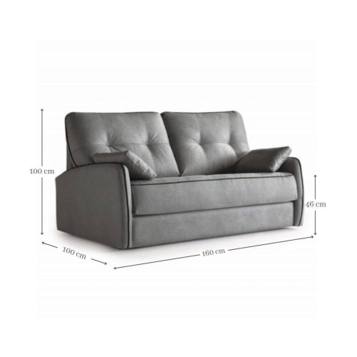 Sofá Cama 2 Plazas Tapizado en Tela SUSAN
